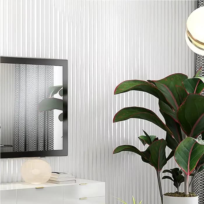 Papier peint gris argenté au design moderne