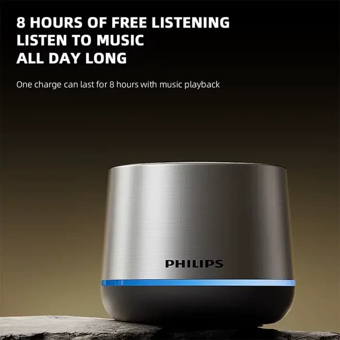 Philips TAS1009 haut-parleur sans fil de bureau Portable BT5.3 son puissant 1200MAh autonomie de la batterie caisson de basses rvb pour le Camping en plein air