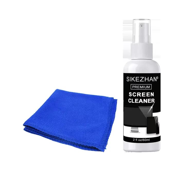 Kit de pulvérisation de nettoyage d'écran 60ml et chiffon en microfibre, sans traces pour Smart TV L