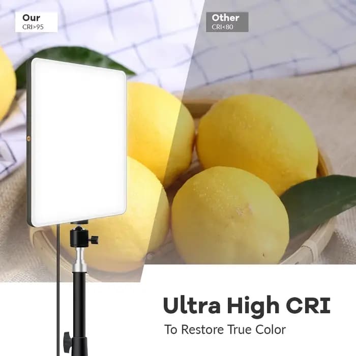 Lampe vidéo LED avec trépied professionnel