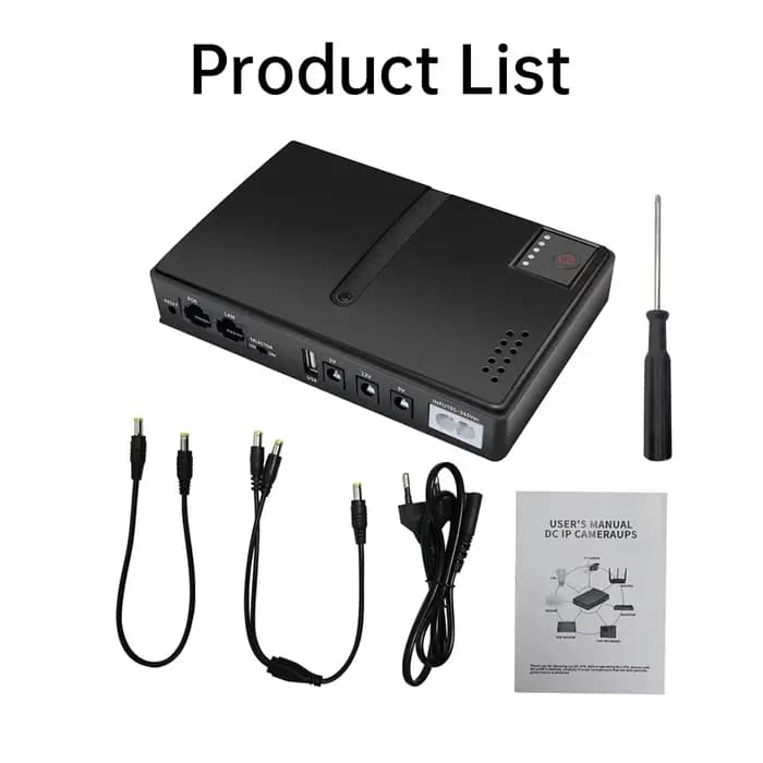 1018L DC UPS batterie de secours 5V 9V 12V 2A 15V 24V sortie alimentation sans interruption 85-265V UPS