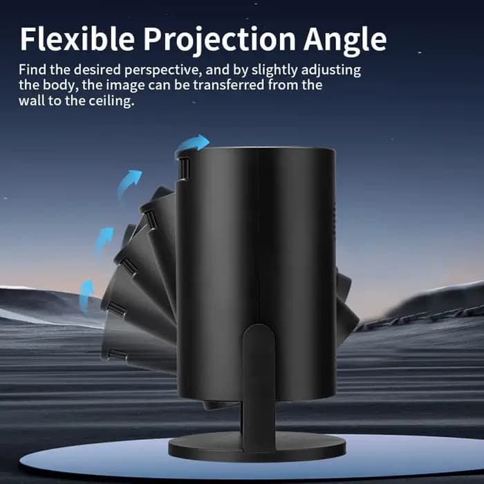 Projecteur portable avec fidélité sans fil 1080P 270 degrés réglable USB TV