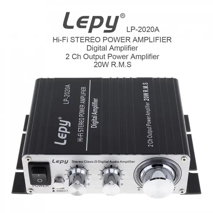Amplificateur audio numérique stéréo classe D LEPY LP-2020A 20W x 2 2CH, amplificateur de puissance