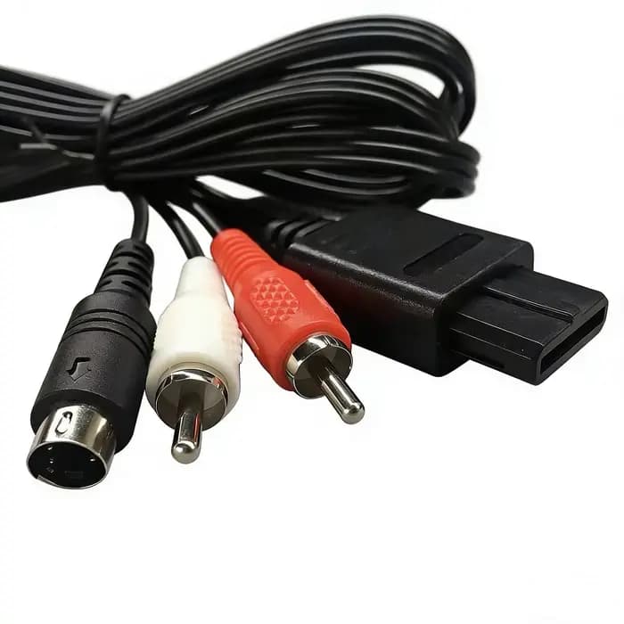 BUKIM-Câble S-Vidéo pour Nintendo SNES, N64, Game Cube, 1.8m, 6ft Vidéo SVHS