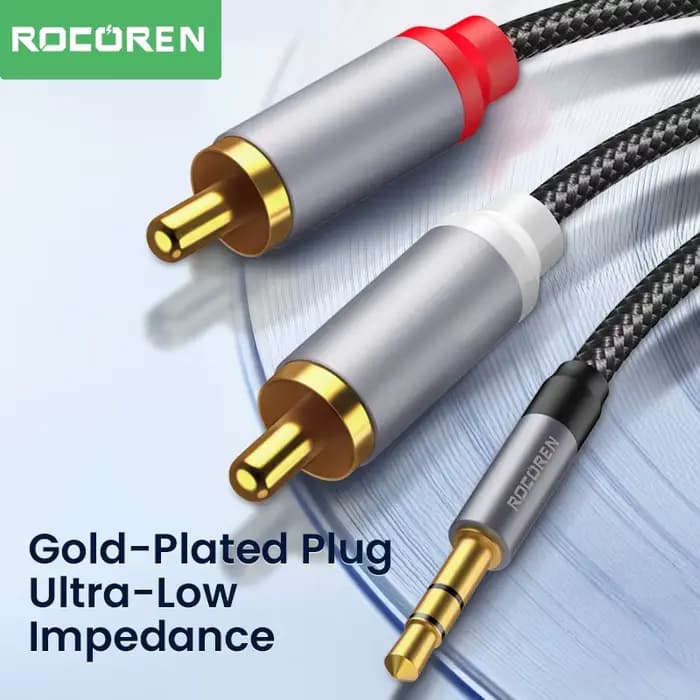 Rocoren – câble Audio Aux 3.5mm à 2RCA