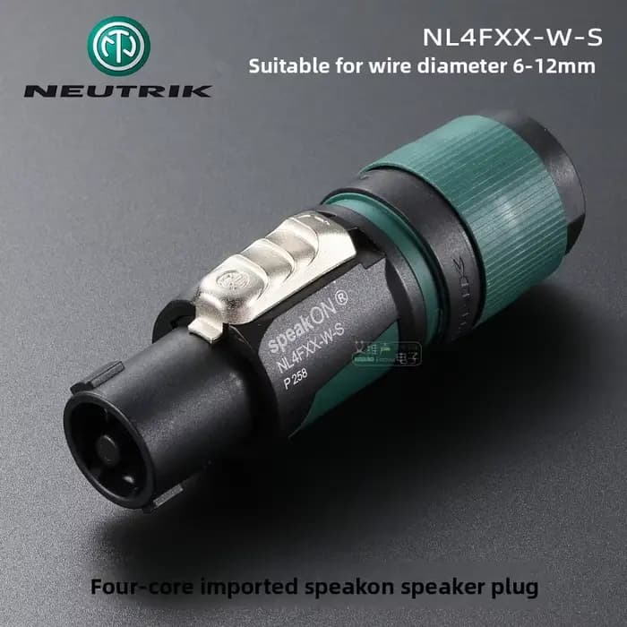 Connecteur de haut-parleur NEUTRIK NL4FX 4 broches