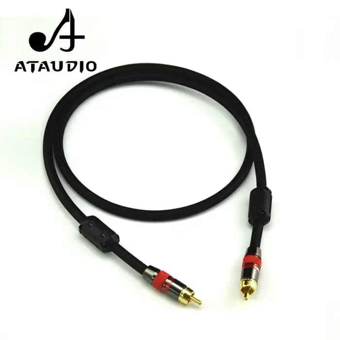 ATAUDIO 4N OFC 75ohm Hifi numérique Coaxial Audio vidéo câble Rca haut de gamme RCA vers RCA mâle caisson de basses