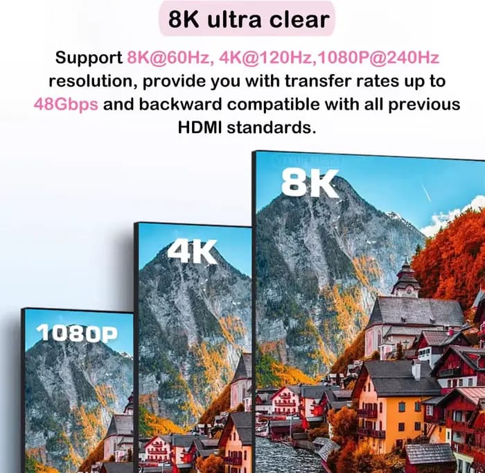 Commutateur HDMI bidirectionnel 8K 60Hz 2 en 1 sortie 4K 120Hz