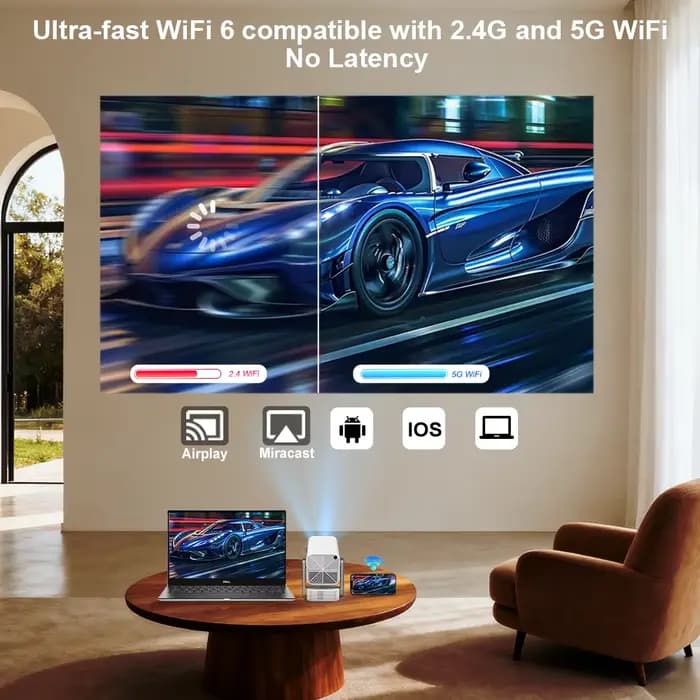 Mini projecteur HD ThundeaL TD80 Pro Full HD 1080P 4K Vidéo WIFI Android