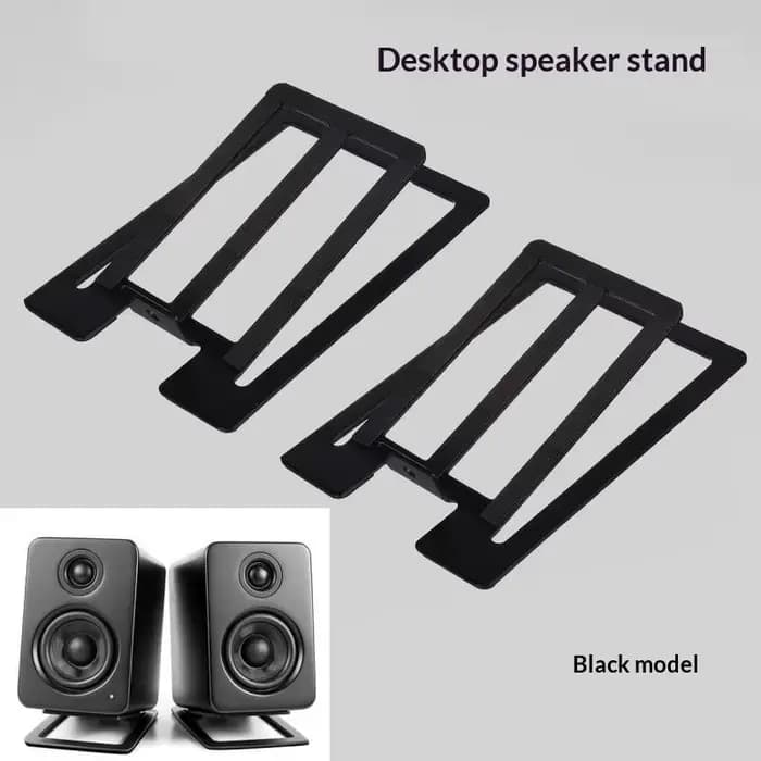 Support d'enceintes 2 pièces pour économiser de l'espace, support audio de table pour une sonorité a
