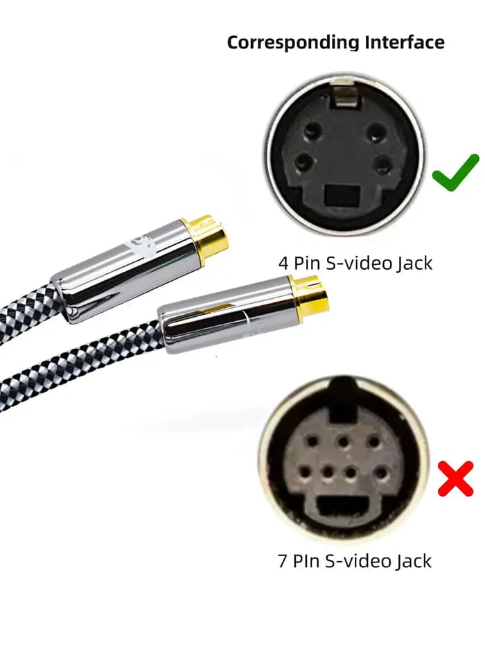 Câble S-Video Premium 4 Broches Mâle-Mâle pour TV
