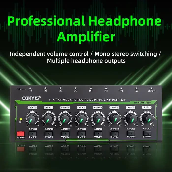 HA800S PRO-Amplificateur Audio Stéréo Ultra Compact avec Adaptateur d'Alimentation pour Centre Comme