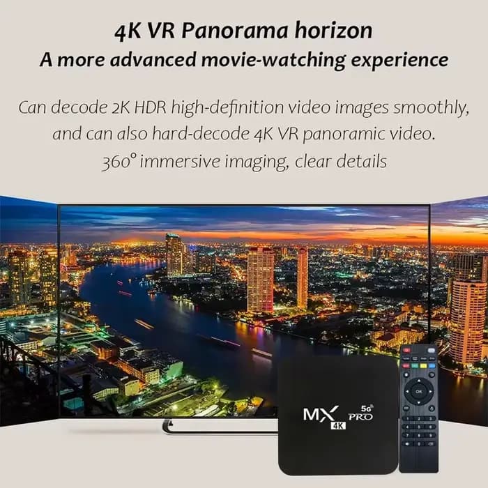 Boîtier TV intelligent IPTV 4K HD Android 11 MX-Pro Amlogic S905 Quad-Core 4G WiFi Lecteur multimédia vidéo 3D Home Cinéma Décodeur