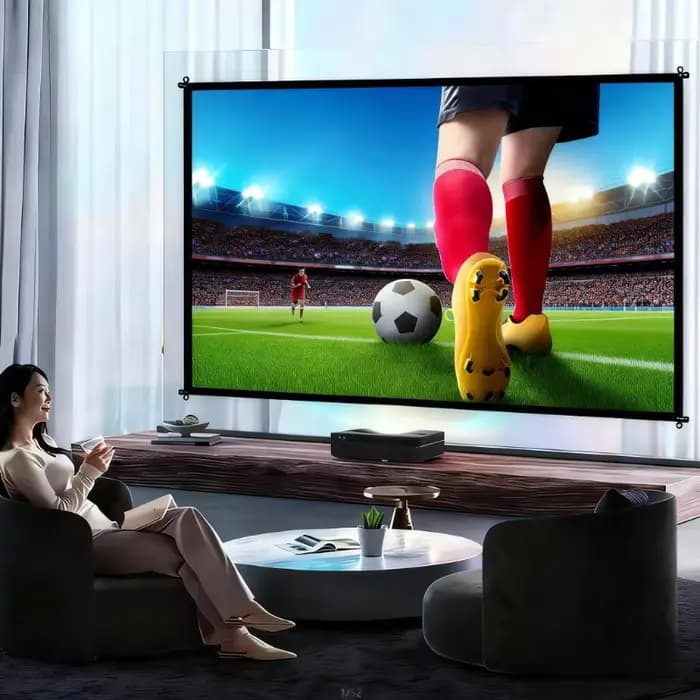 Écran de projection ALR 100/120 pouces à cadre fixe anti-lumière