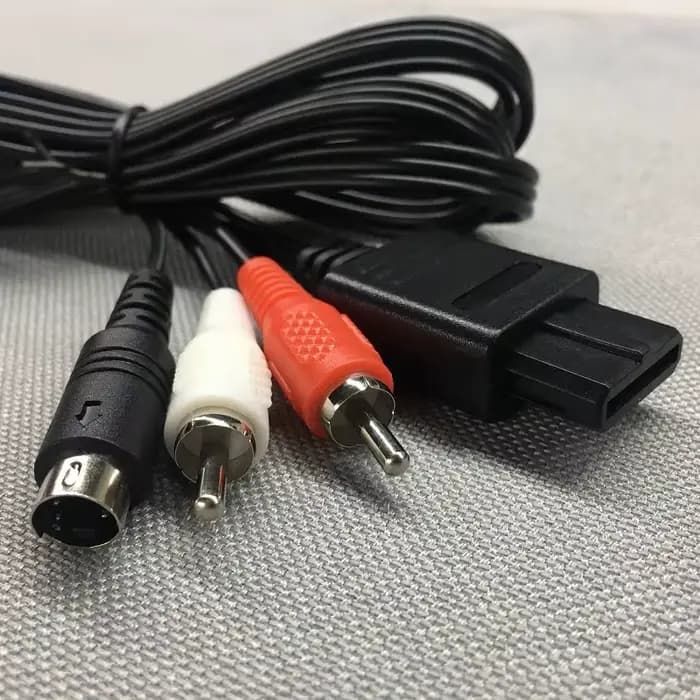 BUKIM-Câble S-Vidéo pour Nintendo SNES, N64, Game Cube, 1.8m, 6ft Vidéo SVHS
