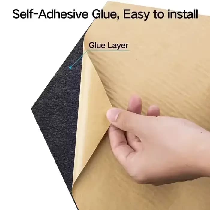 Panneau de mousse d'isolation phonique hexagonal auto-adhésif