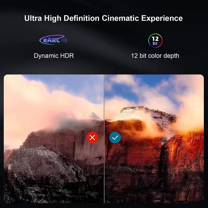 Câble Fiber optique 8K 48Gbps HDMI 2.1-Compatible 8K 60Hz 4K 120Hz 144Hz HDR10 + eARC Dolby pour Blu-Ray PC portable TV PS5/4