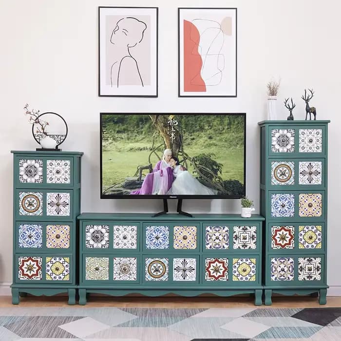 Meuble Tv Vertical en bois massif