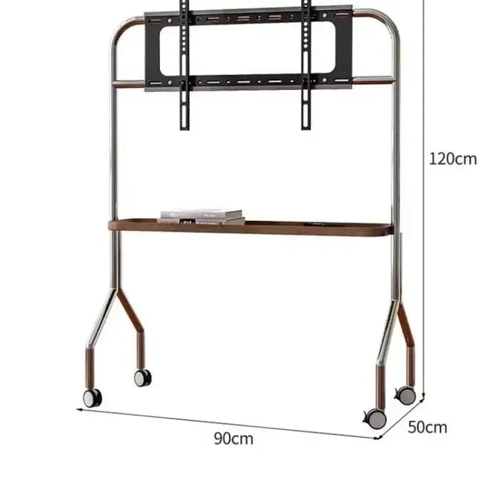 Roue de support universelle pour télévision en acier inoxydable, accessoire de sol pour salon et cha