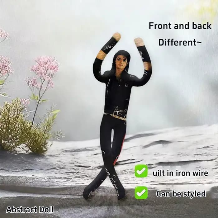 Poupée en peluche Michael Jackson avec structure métallique, figurine articulée, articulations mobil
