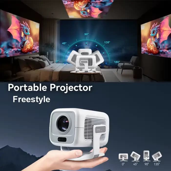 Huaweishi 4K projecteur Android natif Portable 1080P 600ANSI Auto FocusVideo home cinéma extérieur hd led Projetor