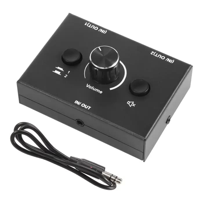 Commutateur audio 3.5mm, répartiteur audio 2 entrées 1 sortie/1 entrée 2 sorties, boîtier de commuta