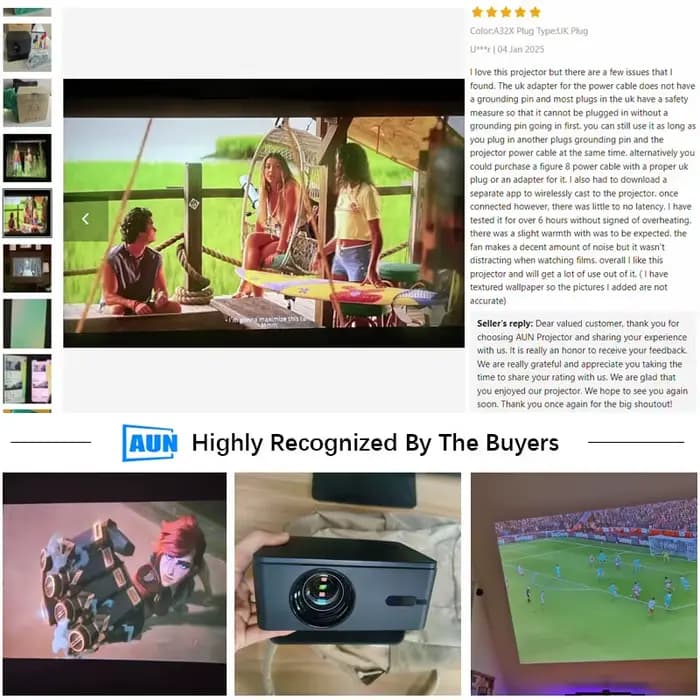 AUN A32 Pro Android 13 projecteur Portable cinéma Home