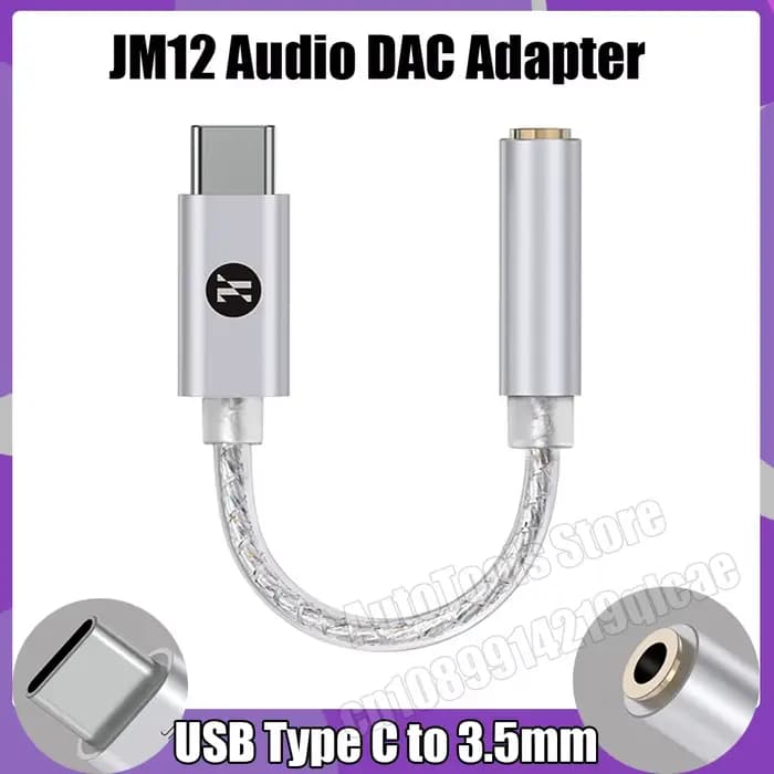 JCALLY JM12 adaptateur Audio numérique type-c à 3.5mm HIFI son DAC décodeur amplificateur de casque pour téléphone câble
