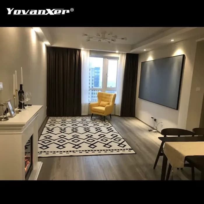 Écran de projection portable en tissu réfléchissant