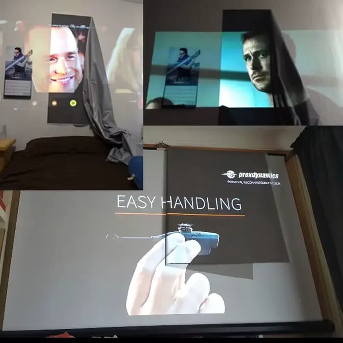 Écran de projection portable en tissu réfléchissant