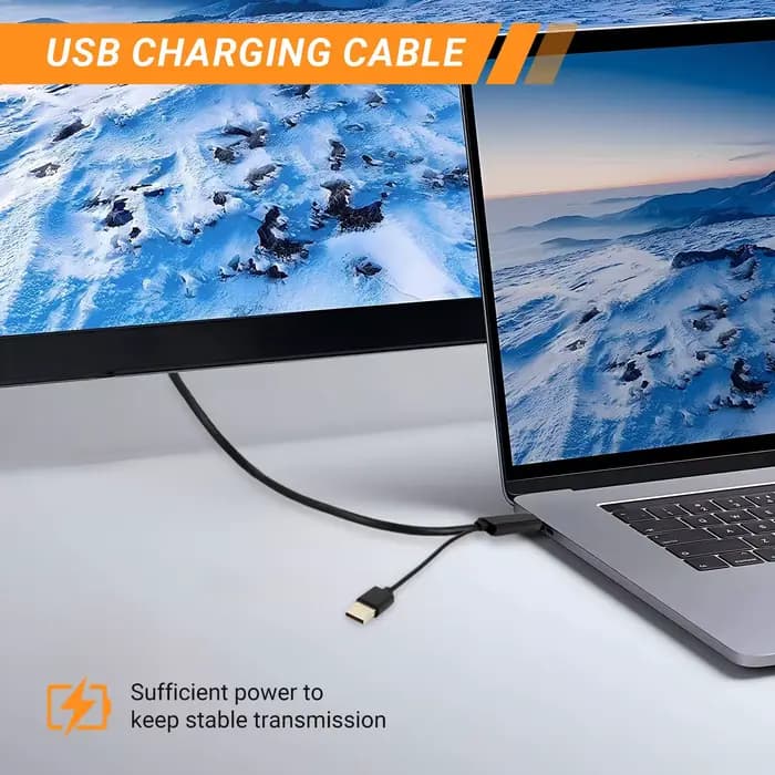 Adaptateur HDMI vers Mini DP 4K 60Hz avec alimentation USB