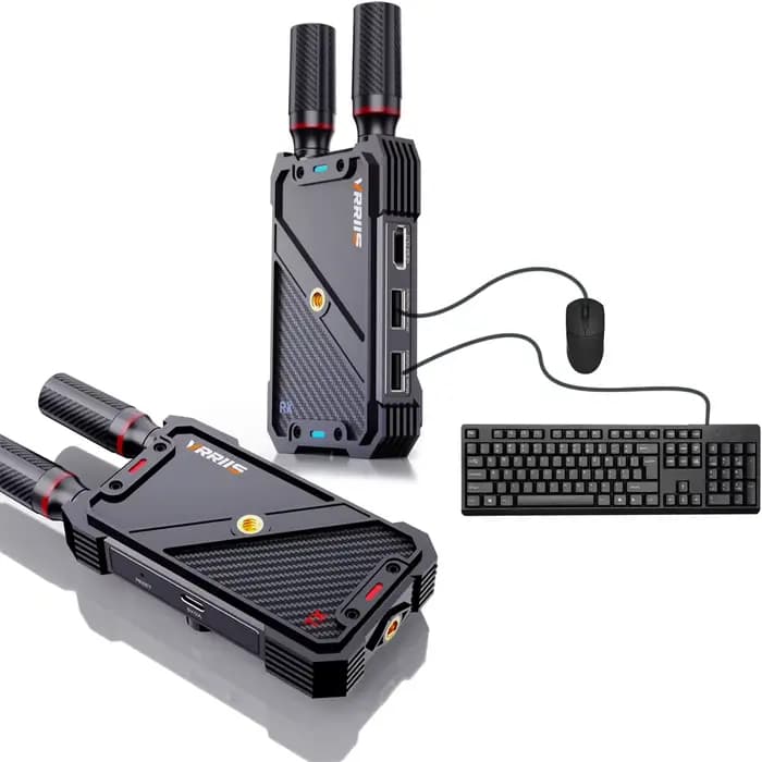 VRRIIS WL082K 400m sans fil HDMI KVM Extender transmetteur et récepteur vidéo prise en charge USB clavier souris caméra ordinateur portable PC vers TV