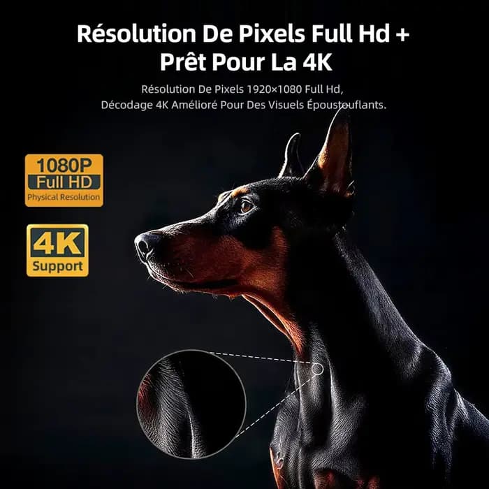 Projecteur AUN Android 14 Google TV Full HD Cinéma Portable Intelligent AI 2050 ANSI 4K LED