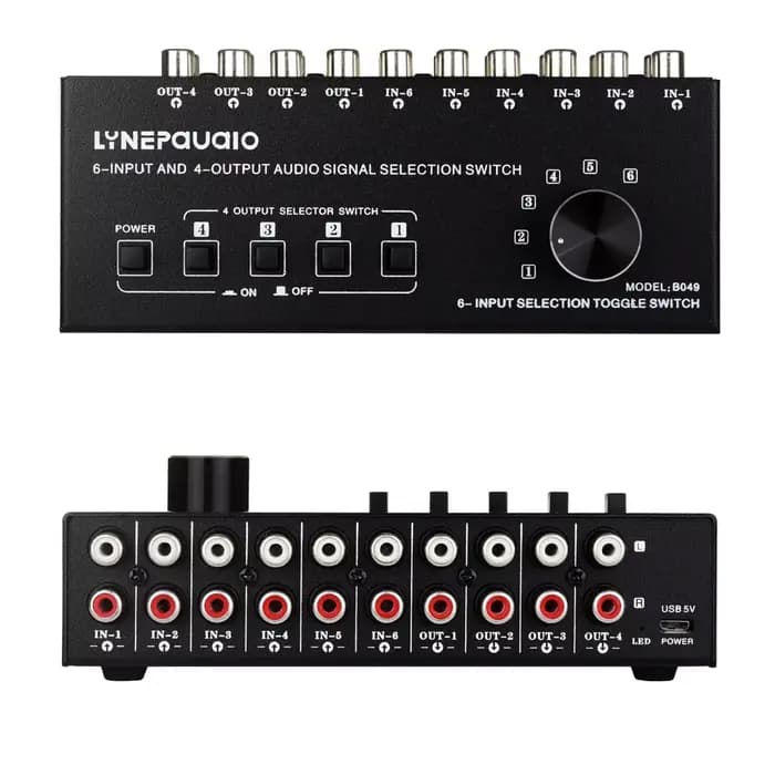 Commutateur de sélection de signal audio, sortie, contrôle de commutation, interface RCA en même tem