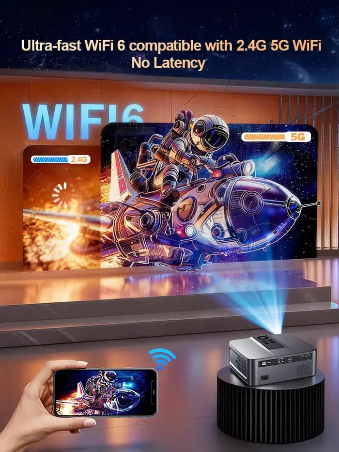 Vidéoprojecteur ThundeaL TD98Mini 2K 4K Android WiFi Portable TD98 Mini 32G pour Cinéma Maison et Extérieur Smart TV Beamer PK DLP
