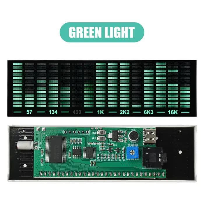 Lampe visualisatrice audio LED à haute sensibilité, type C 5V 1A, lumière spectrale dynamique à sens