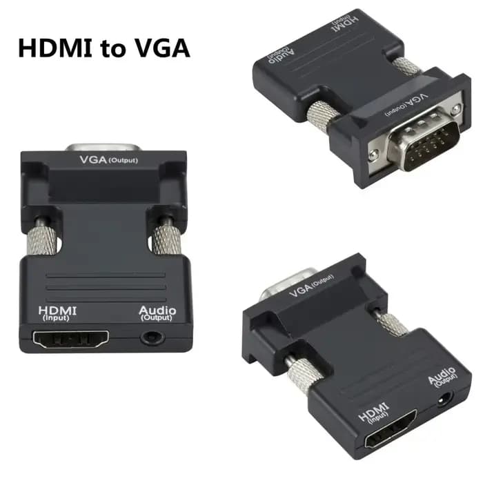 Adaptateur compatible VGA vers HDMI, convertisseur 1080P HDMI vers VGA pour PC portable, projecteur