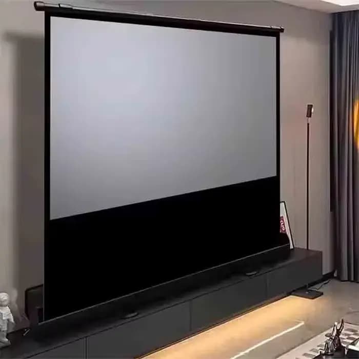 Écran de projection universel portable sur pied en fibre de verre gris pour projecteurs normaux / UST