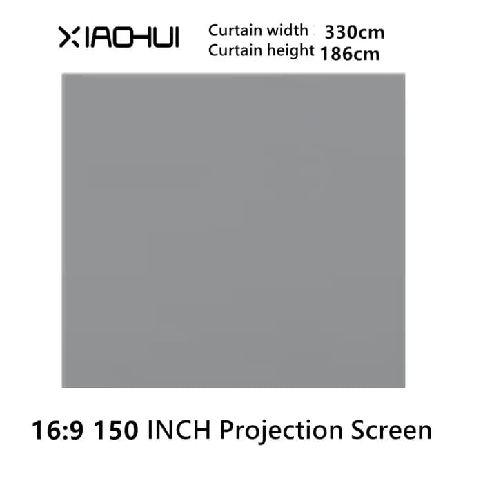 XIAOHUI projecteur Simple extérieur Polyester rideau souple 16:9 150 pouces Portable HD 4K écran de