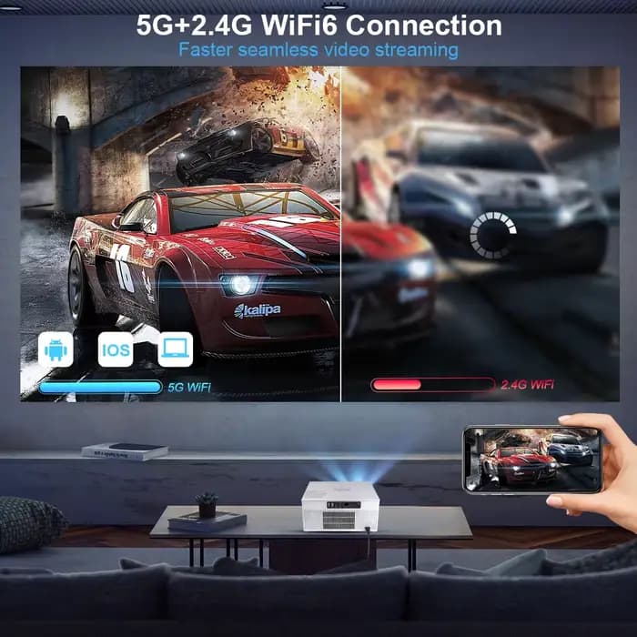 Projecteur ThundeaL 3D 32G TDA7W 2K 4K Full HD 1080P Android WiFi pour Home Cinéma