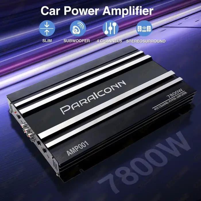 Grandnavi amplificateur de puissance de voiture stéréo numérique 4 canaux pontable amplificateur de voiture sonore universel HiFi voiture caisson de basses lecteur Audio