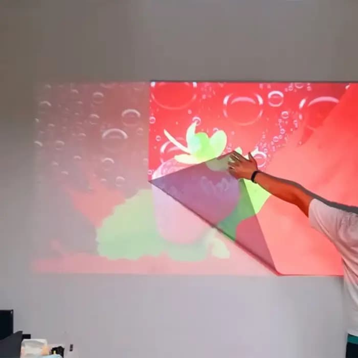 Écran projection résistant aux rides Y1UB avec revêtement optique pour des visuels