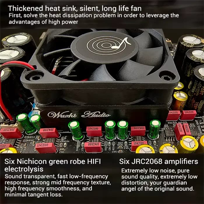 Amplificateur de qualité audiophile ZK-AS21P 2.1 canaux 300Wx2 + 600W