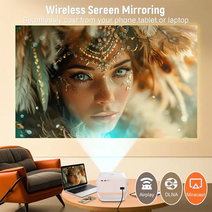 Projecteur Velec TP350 sous licence Netflix 4K 1080P Android 13 650ANSI Wifi6 BT5.2 avec correction automatique de la