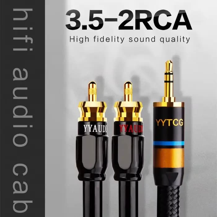 Câble audio 3, 5 mm vers 2RCA