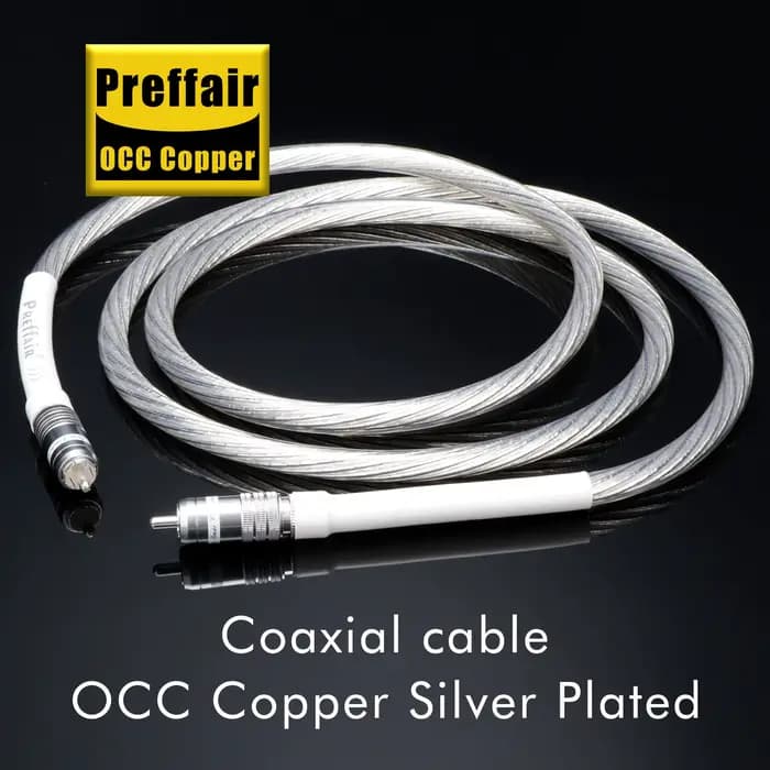 Câble Audio Coaxial numérique RAC 110ohm 7N OCC plaqué argent haut de gamme