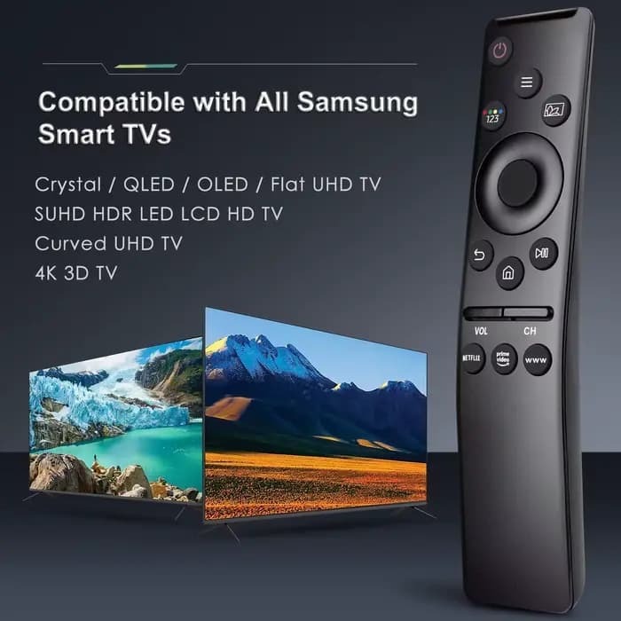 Télécommande universelle pour téléviseurs intelligents Samsung LED QLED UHD SUHD HDR LCD HDTV 4K 8K 3D avec boutons pour Netflix Prime Video WWW