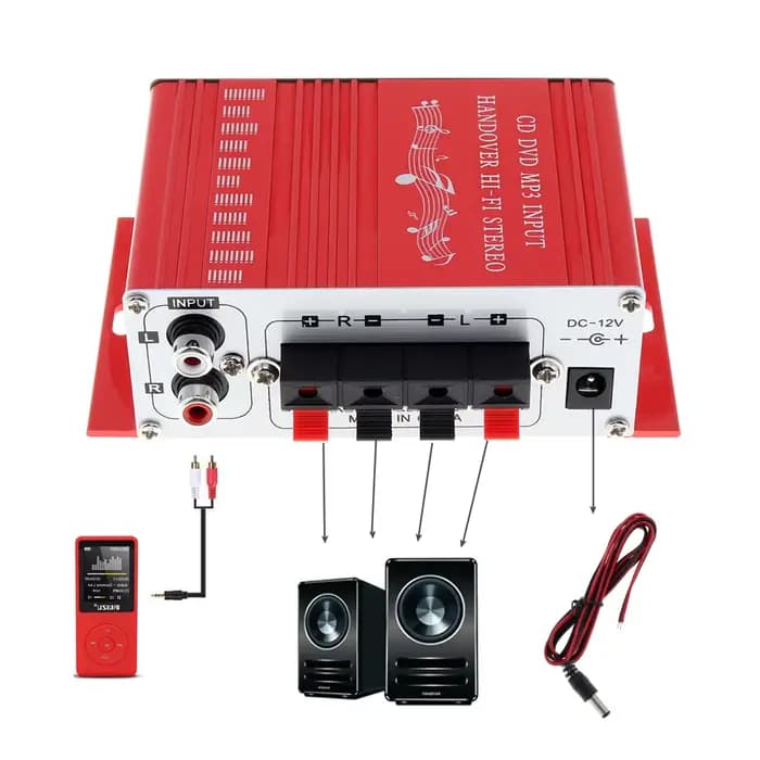 Mini amplificateur de voiture moto maison bateau amplificateur Audio stéréo automatique 2 canaux amp