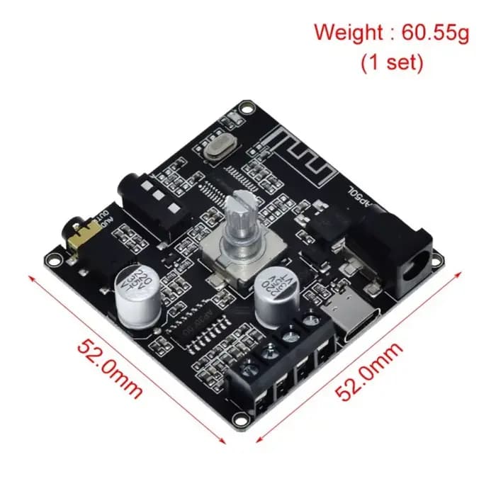 Mini Bluetooth 5.0 50W + 50W double canal puissance Audio carte amplificateur numérique