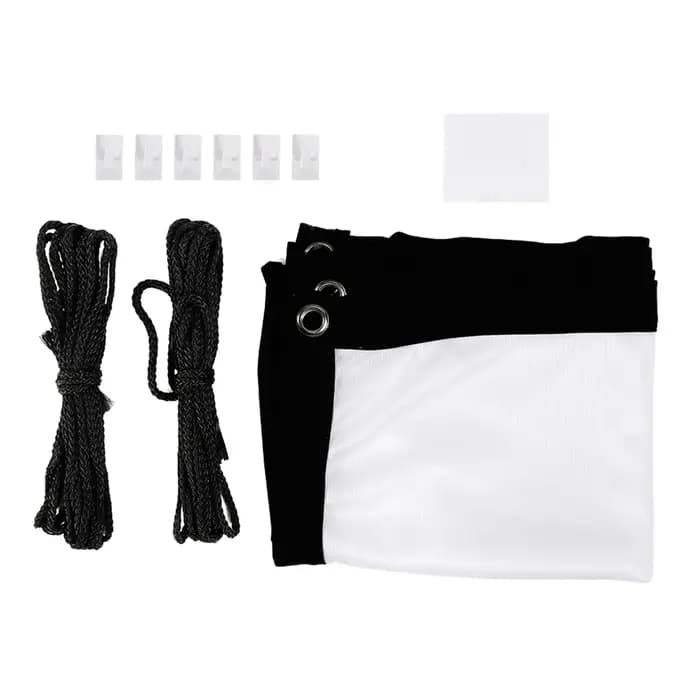 Écrans de projection blancs 16:9, épais, portables, sans plis, en polyester blanc doux, écran de projection pour projecteur